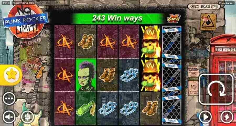 Punk Rocker high volatility slot game