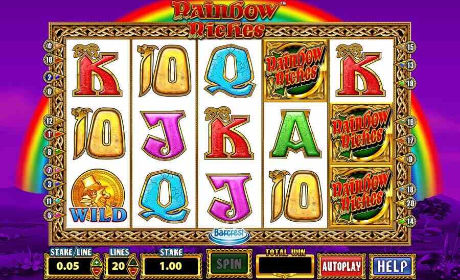 online slots with the best bonus games (Rainbow Riches)