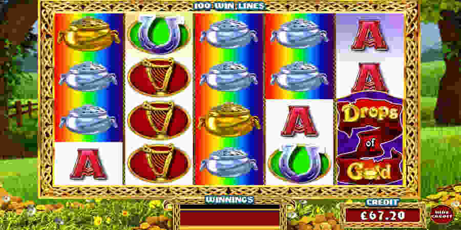 Rainbow Riches Drops of Gold slot game