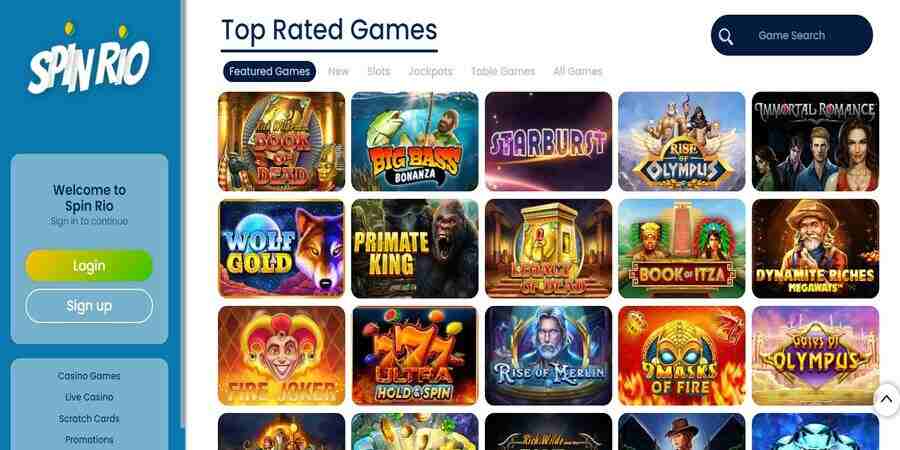 Online slots at Spin Rio casino