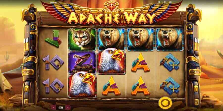 Apache Way slot game RTP and reels