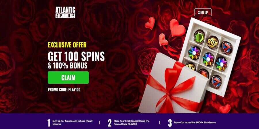 Welcome bonuses at Atlantic Spins casino