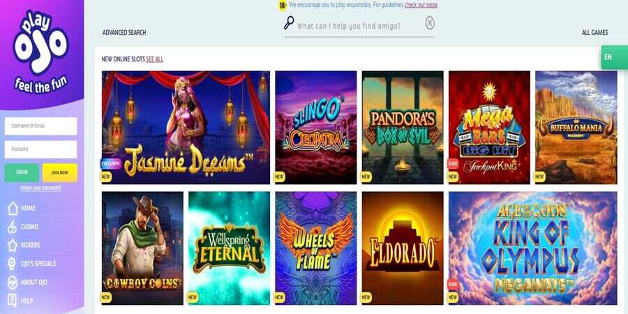 playojo UK slot site