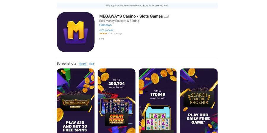 Megaways casino app free to download