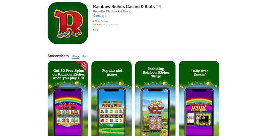 Rainbow Riches casino app