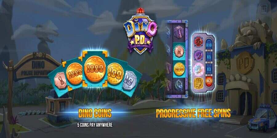 Dino P.D. slot features
