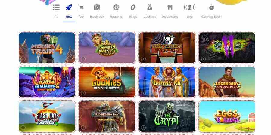 Online casino games available at MrQ casino