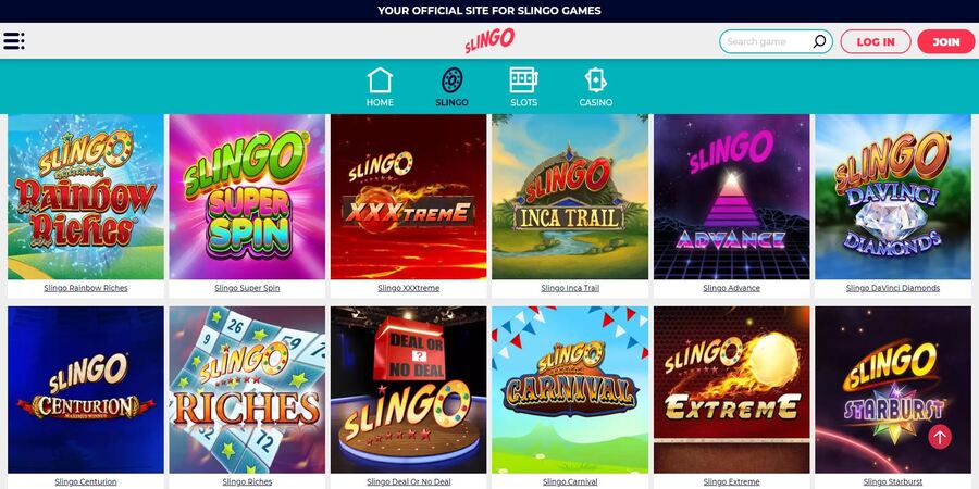 slingo casino games