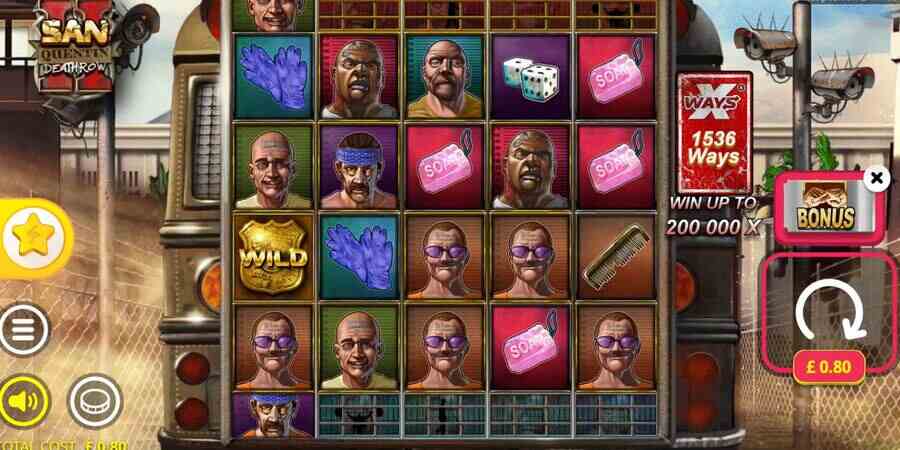 San Quentin 2: Death Row slot reels