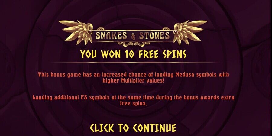 Snakes and Stones bonus game